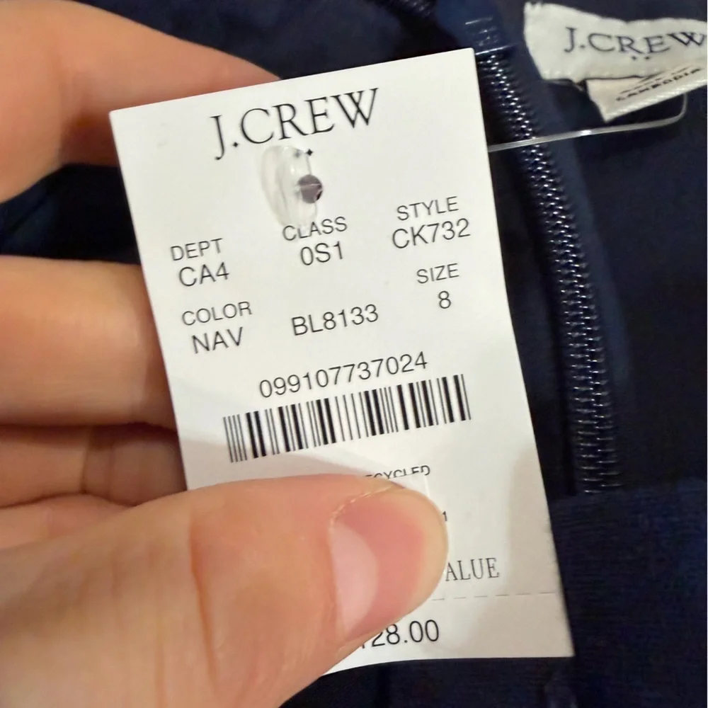 J crew Linen-blend button-front mini dress
